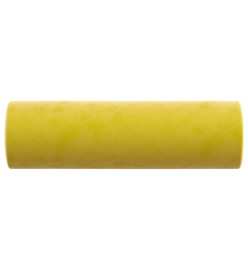 Coussins décoratifs 2 pcs Jaune Ø15x50 cm Velours