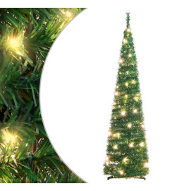 Sapin de Noël artificiel escamotable 50 LED vert 120 cm