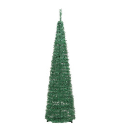 Sapin de Noël artificiel escamotable 50 LED vert 120 cm