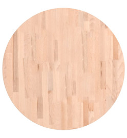 Dessus de table Ø70x2,5 cm rond bois massif de hêtre