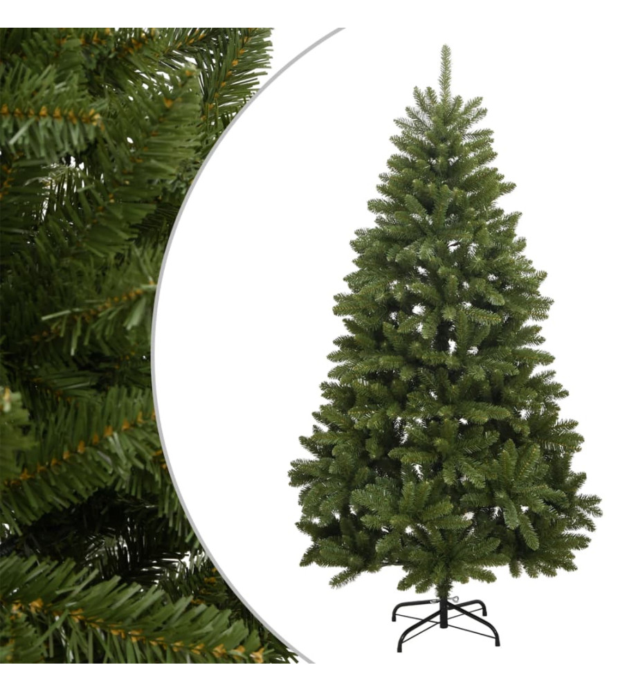 Sapin de Noël artificiel à charnières avec support vert 180 cm