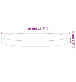 Dessus de table Ø50x4 cm rond bois massif de hêtre