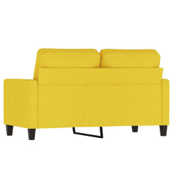 Canapé à 2 places Jaune clair 120 cm Tissu