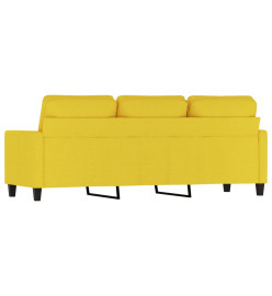 Canapé à 3 places Jaune clair 180 cm Tissu