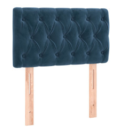 Tête de lit à LED Bleu foncé 80x7x78/88 cm Velours