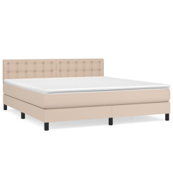 Lit à sommier tapissier avec matelas Cappuccino 180x200 cm