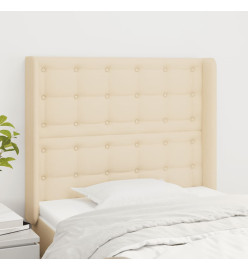 Tête de lit avec oreilles Crème 83x16x118/128 cm Tissu