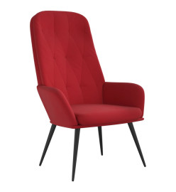 Chaise de relaxation Rouge bordeaux Velours