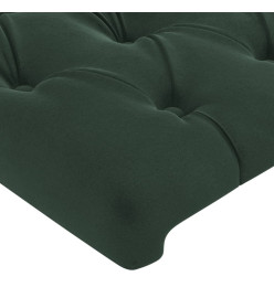 Cadre de lit avec tête de lit Vert foncé 90x190 cm Velours