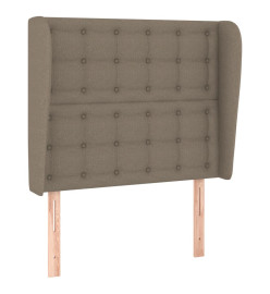Tête de lit avec oreilles Taupe 83x23x118/128 cm Tissu