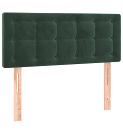 Sommier tapissier et matelas et LED Vert foncé 90x190cm Velours