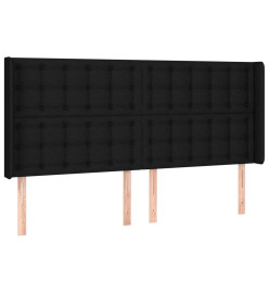 Sommier tapissier avec matelas et LED Noir 160x200 cm Tissu
