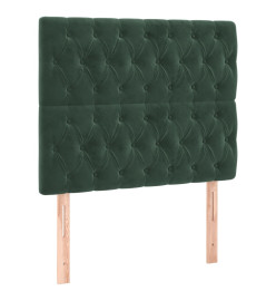 Têtes de lit 2 pcs Vert foncé 90x7x78/88 cm Velours