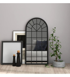 Miroir Noir 90x45 cm Fer pour utilisation à l'intérieur