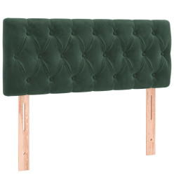 Lit à sommier tapissier avec matelas Vert foncé 90x200 cm