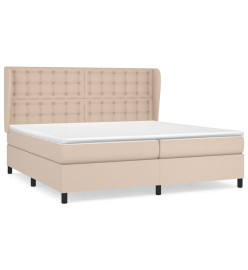 Lit à sommier tapissier avec matelas Cappuccino 200x200 cm