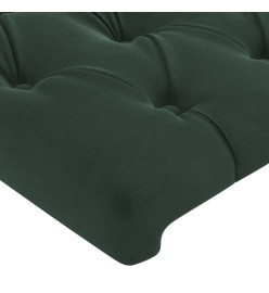 Tête de lit à LED Vert foncé 163x16x78/88 cm Velours