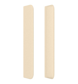 Tête de lit avec oreilles Crème 203x16x118/128 cm Tissu
