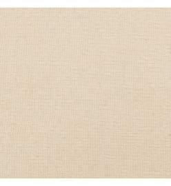 Tête de lit avec oreilles Crème 203x16x118/128 cm Tissu