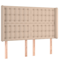 Sommier tapissier matelas LED Cappuccino 140x200 cm Similicuir