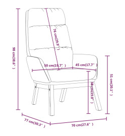 Chaise de relaxation Gris clair Tissu