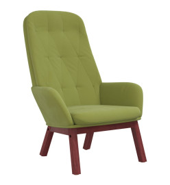 Chaise de relaxation Vert clair Velours