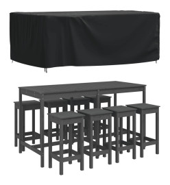 Housse de salon de jardin noir 225x143x90 cm imperméable 420D