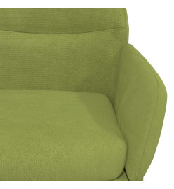 Chaise de relaxation avec tabouret Vert clair Velours