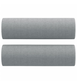 Ensemble de canapés 4 pcs coussins gris clair tissu