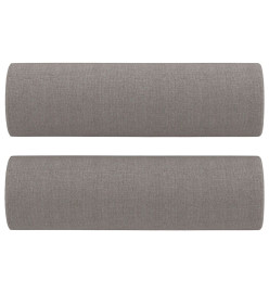 Ensemble de canapés 3 pcs avec coussins taupe tissu