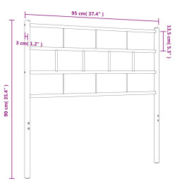 Tête de lit métal noir 90 cm
