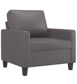 Fauteuil Gris 60 cm Similicuir