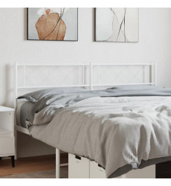 Tête de lit métal blanc 140 cm