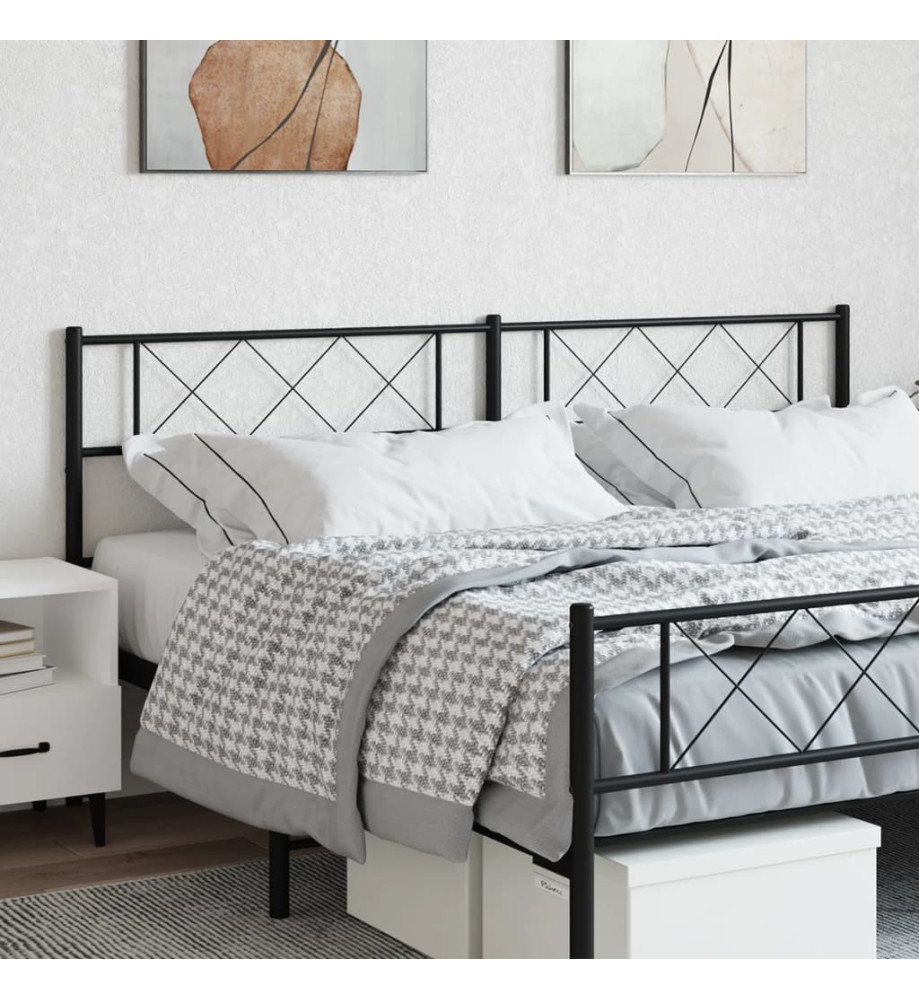 Tête de lit métal noir 160 cm Tête de lit métal noir 160 cm