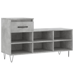 Armoire à chaussures Gris béton 102x36x60 cm Bois d'ingénierie