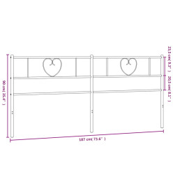 Tête de lit métal blanc 180 cm