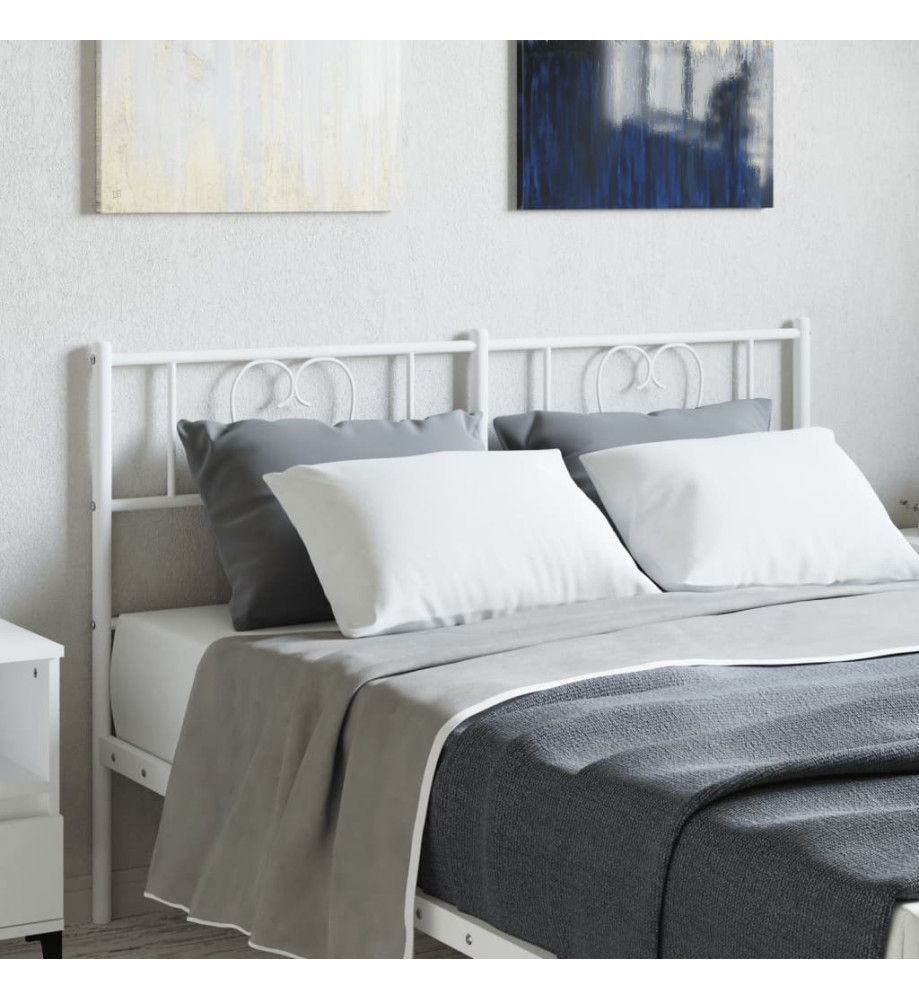 Tête de lit métal blanc 120 cm Tête de lit métal blanc 120 cm