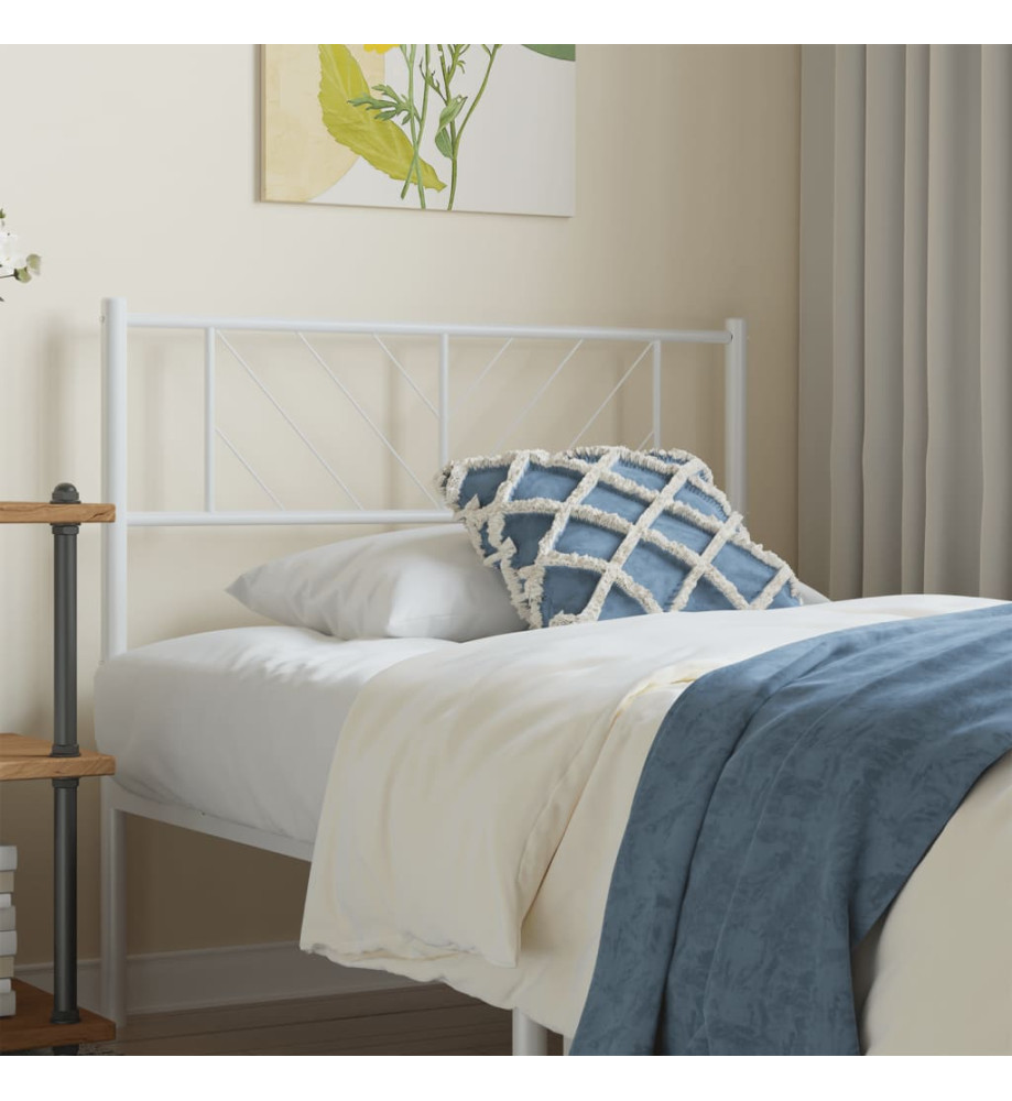 Tête de lit métal blanc 80 cm Tête de lit métal blanc 80 cm