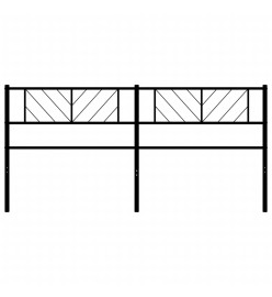 Tête de lit métal noir 200 cm