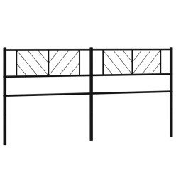 Tête de lit métal noir 200 cm