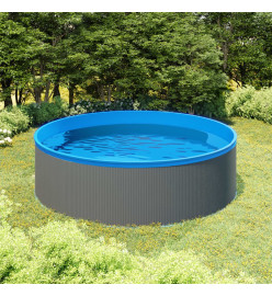 Piscine avec écumoire suspendue et pompe 350x90 cm Gris