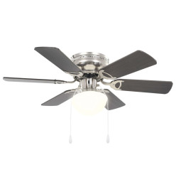 Ventilateur de plafond orné avec lumière 82 cm Marron foncé