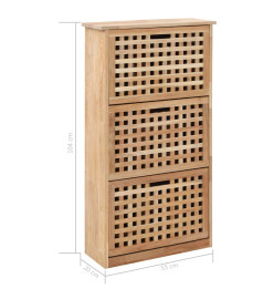 Armoire à chaussures 55x20x104 cm Bois de noyer massif