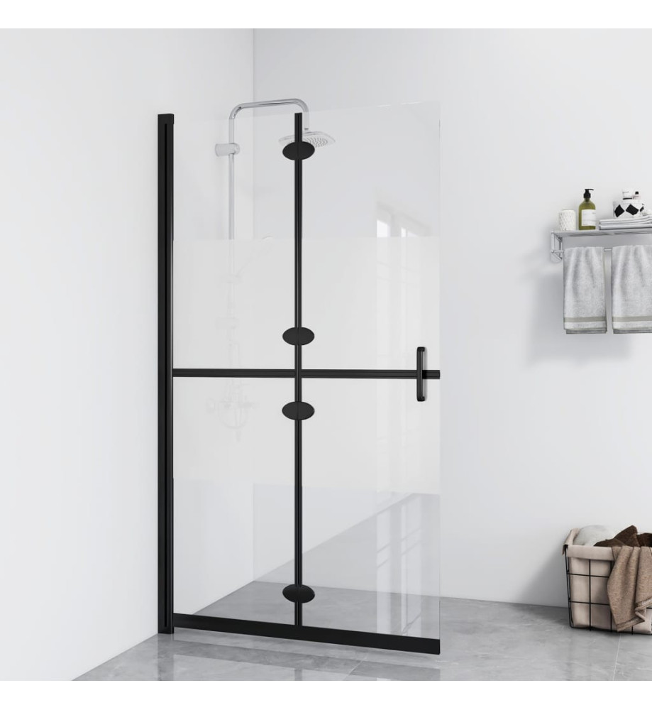 Paroi de douche pliable Verre ESG demi-dépoli 120x190 cm