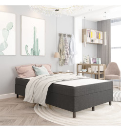 Sommier tapissier Gris foncé Tissu 120x200 cm