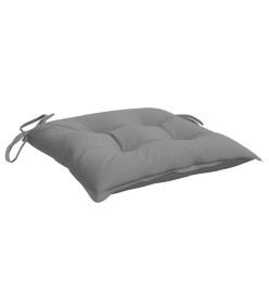 Coussins de chaise 2 pcs gris 50x50x7 cm tissu oxford