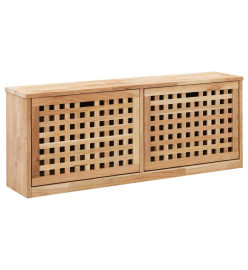 Banc de rangement de chaussures 94x20x38cm Bois massif de noyer