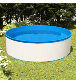 Piscine avec écumoire suspendue et pompe 350x90 cm Blanc