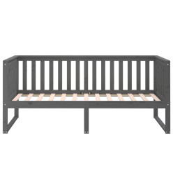 Lit de jour Gris 90x200 cm Bois de pin massif