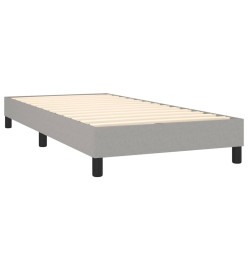 Sommier tapissier avec matelas et LED Gris clair 80x200cm Tissu